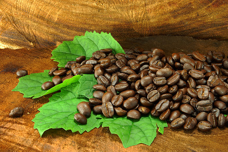 木制背景的咖啡豆酿造休闲烘烤咖啡公司咖啡早餐咖啡厂茶几咖啡馆时光背景图片