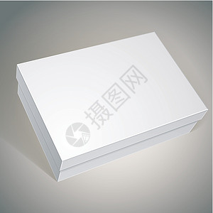 长方形纸盒套件白箱设计 包件设计模板 放置糖果软件产品阴影纸盒商业网络展示包装药品插画