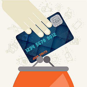 添加信用卡界面使用平板设计风格的信用卡和信用卡电话名片数据塑料图表卡片飞机电脑技术网络插画
