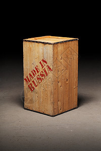 俄罗斯制造起源仓库标记产品进口货运盒子出口标签货物背景图片