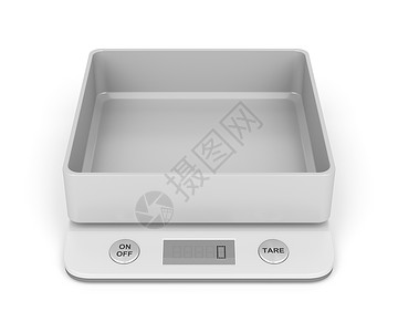 厨房重量表测量乐器白色家庭塑料电子产品背景图片