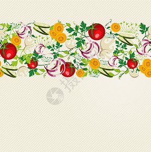 蔬菜装饰健康的有机食品模式设计图片