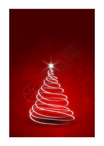 红圣诞卡模板插图红色贺卡火花背景图片
