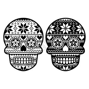 墨西哥黑糖头盖骨 冬季北欧模式 北欧模式设计图片