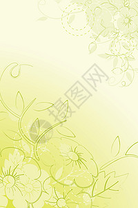 花卉背景植物叶子漩涡滚动插图背景图片