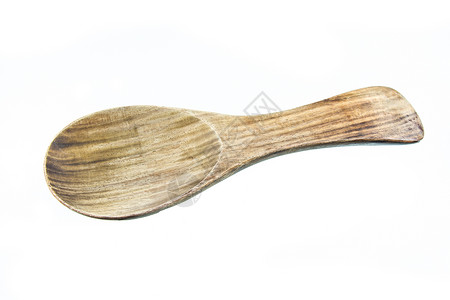 木勺厨房钢包厨具白色木头手工业工具家庭用具勺子背景图片
