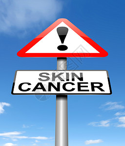 皮肤癌的概念生长警告皮肤插图癌症肉瘤疾病背景图片