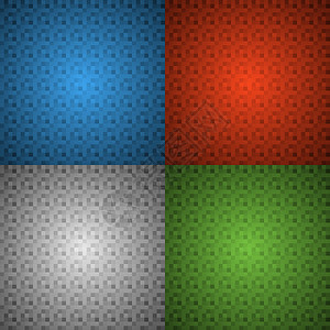 矢量抽象图示集坡度正方形红色地砖平铺阴影白色蓝色地面黑色背景图片