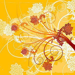 Grunge 花层背景滚动口音斑点复古创造力漩涡叶子植物学曲线衬套背景图片