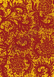 抽象的植物装饰背景 矢量插图橙色叶子背景图片