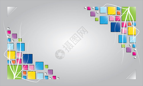 符号背景 多彩方形马赛克按钮卡片项目商业印刷盒子创造力名片背景图片