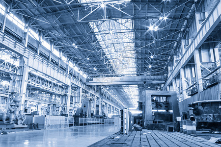 冶金加工工厂机器车间建筑蓝色圆柱控制引擎工业质量金工植物生产背景图片