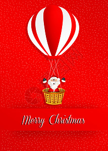 圣诞热气球圣诞明信片航班闲暇气球卡通片庆典景观新年插图雪人热气球背景