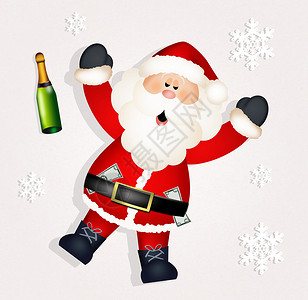 圣诞老人醉酒背景图片