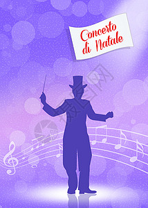 圣诞音乐会音乐唱歌新年交响乐插图合唱大提琴音符庆典微笑背景图片