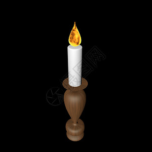蜡烛烛光火焰插图烛台庆典白色持有者红色烧伤金属背景图片