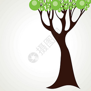 抽象树形设计库存矢量木头作品绿色环境插图叶子回收海报生态背景图片