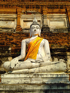 佛祖的石雕像崇拜宗教石头背景图片
