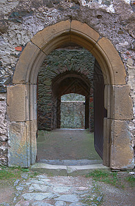 墙上的大门建筑石头临界点建筑学城堡背景图片