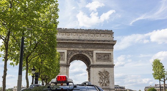 巴黎 三合会首都交通城市场景游客文化大理石地标观光旅行背景图片