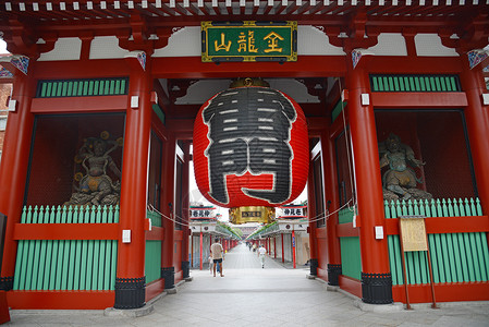 泽草寺庙旅行崇拜首都异国灯笼情调神社红色宗教城市高清图片