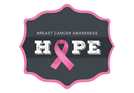 乳腺癌认识宣传教育信息粉色徽章健康机构女性背景图片