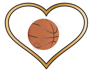爱篮球艺术品插图球赛运动游戏圆形团队艺术白色背景图片