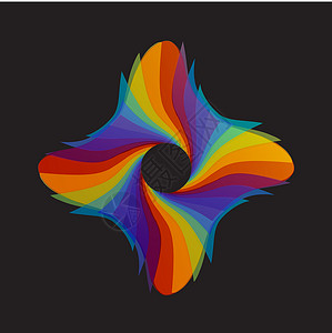 彩色费里斯轮可见光彩色轮轮设计频谱标识创造力彩虹曲线电脑作品紫色行动靛青伽马插画