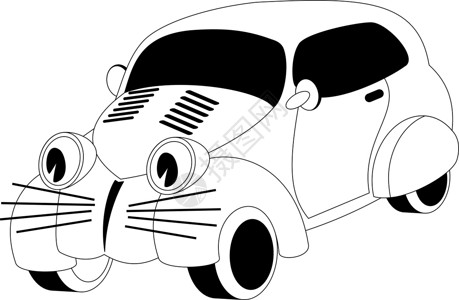 汽车前脸卡通汽车情感微笑驾驶艺术交通白色车轮喜悦玩具发动机设计图片