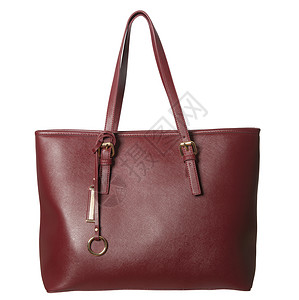 红包手提袋奢华健康红色优雅美容上流社会购物金融白色背景图片