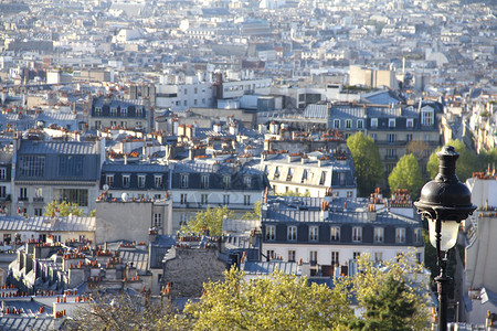 巴黎全景建筑地平线摩天大楼天际街道天线地标旅行天空建筑学背景图片