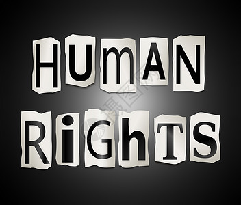 人权概念打印字母权利自由民间插图公民黑色背景图片