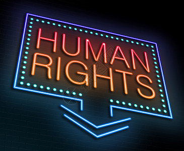 人权概念民间自由指示牌公民蓝色红色权利插图背景图片
