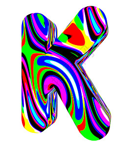 迷幻字母 - K背景图片