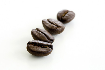孤立咖啡豆咖啡豆子棕色背景图片