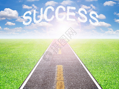 通向成功道路通向未来成功的道路背景