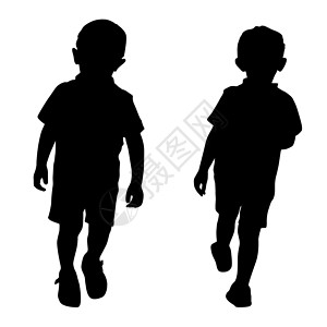 两个小男孩的休眠钟孩子时尚儿童背景图片