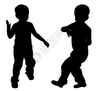 两个小男孩的休眠钟舞蹈家儿童舞蹈孩子背景图片