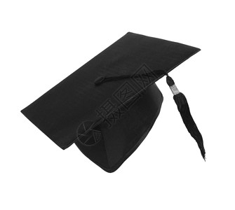 白色学生帽子学校黑色证书学士丝带教育文凭大学背景图片