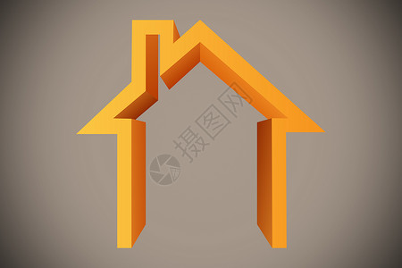 房子灰色房屋大纲综合图象灰色绘图房地产计算机黄色抵押插图房子背景