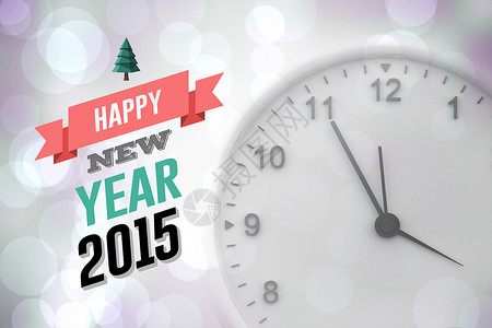 新年快乐的复合形象绘图新年倒数横幅计算机枞树紫色时间白色背景图片