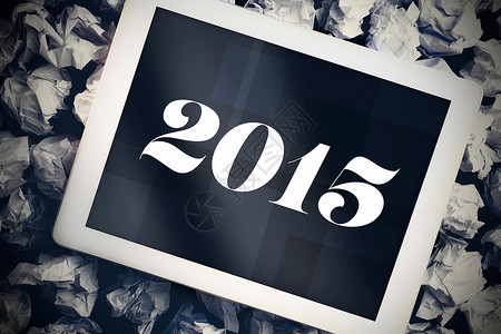 2015年复合图像草书垃圾平板电脑绘图触摸屏新年药片计算机背景图片