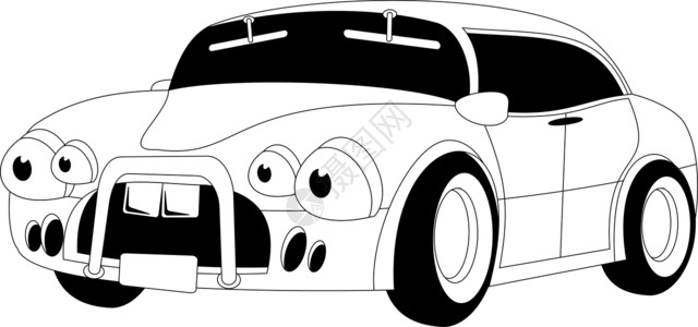 汽车前脸卡通汽车白色驾驶情感车轮喜悦插图乐趣幸福玩具微笑设计图片