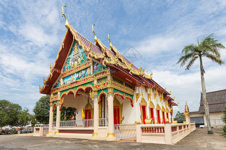 Bot泰国昌塔胡里Wat-bot-me光寺背景