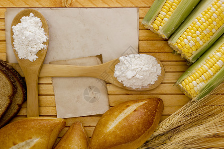玉米面包烘烤面包的成分背景