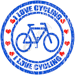 我喜欢骑自行车标签插图背景图片