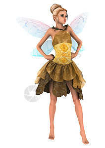 小异种裙子女士魔法公主故事仙子翅膀插图精神女性高清图片