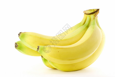 香蕉食物黄色水果白色背景图片