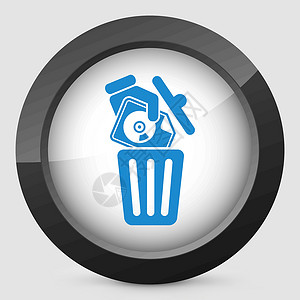筷篓软件垃圾处理环境垃圾箱生态光盘下载插图篮子废纸回收插画