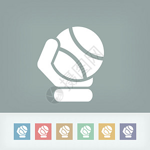 网球图标黄色运动娱乐按钮插图玩家运动员爱好游戏休闲背景图片